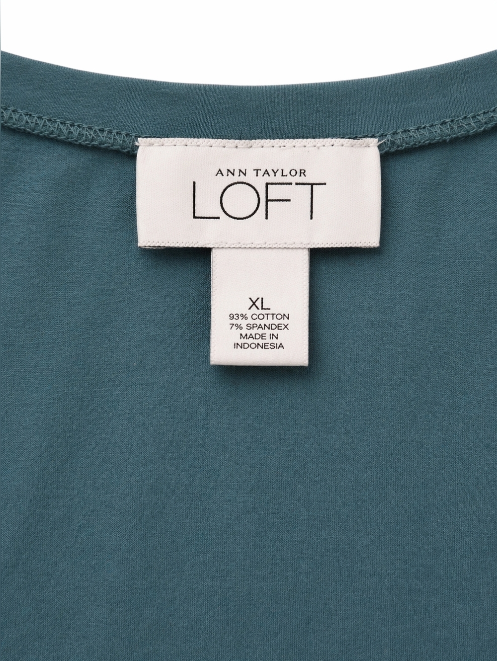 LOFT Teal-Blue Gathered V-Neck Long Sleeve Top Size XL - Picture 5 of 5